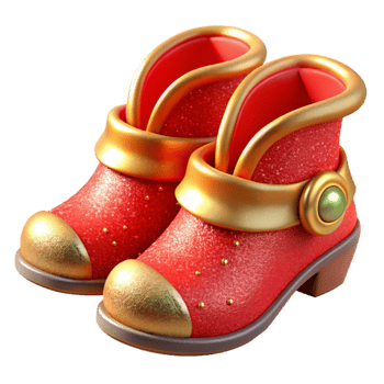 extraordinary artistic Elf Shoes Red Festive Footwear Transparent high resolution png