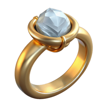 stunning contemporary Engagement Ring Diamond Solitaire Gold Band Isolated genuine png