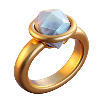 elegant minimalist Engagement Ring Diamond Solitaire Gold Band Isolated original png