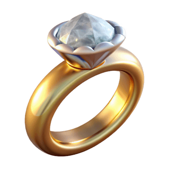 wonderful traditional Engagement Ring Diamond Solitaire Gold Band Isolated genuine png