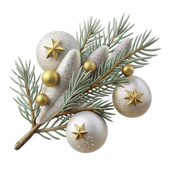 extraordinary minimalist Evergreen Branch Cutout Winter Holiday Design exclusive png