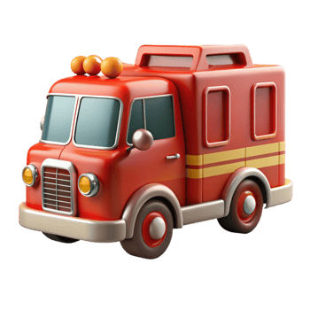 beautiful rustic Fire Truck Icon Rescue Cutout for Emergency Responders exclusive png
