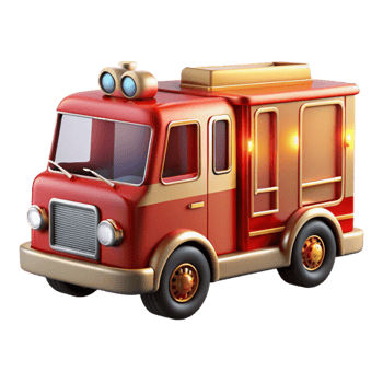 impressive contemporary Fire Truck Silhouette Rescue Cutout for Emergency Services exclusive png