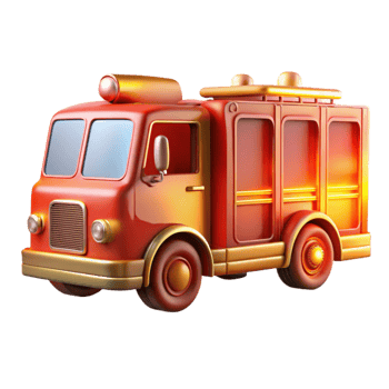 elegant creative Fire Truck Silhouette Rescue Cutout for Emergency Services exclusive png