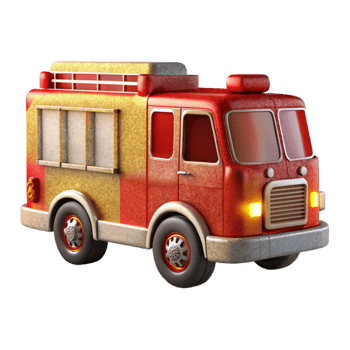 beautiful abstract Fire Truck Silhouette Rescue Cutout for Emergency Services authentic png
