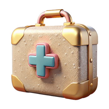 magnificent vintage First Aid Kit Transparent for Emergency Preparedness premium png
