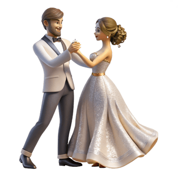 wonderful classic First Dance Bride and Groom Isolated for Romantic Moments exclusive png