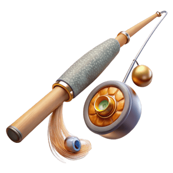 wonderful minimalist Fishing Rod and Reel Transparent for Angling Enthusiasts high resolution png