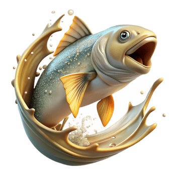 wonderful rustic Fish Jumping Out of Water Isolated Cutout for Sport Fishing high resolution png