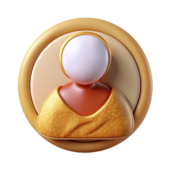 dramatic artistic Flat Design User Profile Icon Cutout for Account Management detailed png
