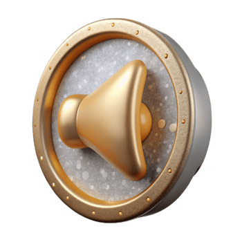 serene contemporary Flat Design Volume Up Icon Cutout for Audio Controls professional png