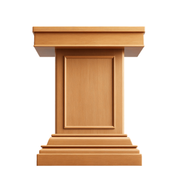 Lecture podium for speech isolated on a transparent background png