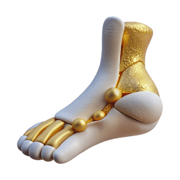 beautiful rustic Foot Bones Anatomy Isolated for Medical Illustrations professional png