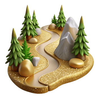 wonderful classic Forest Path Isolated for Hiking Adventures png