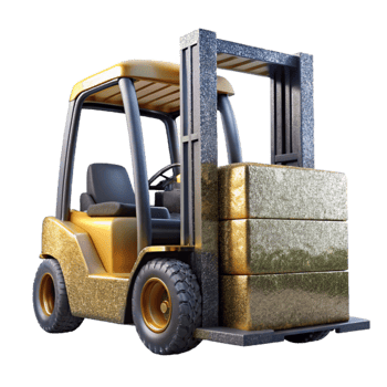 serene minimalist Forklift Silhouette Warehouse Isolated for Industrial Design high resolution png