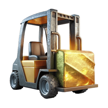 serene modern Forklift Silhouette Warehouse Isolated for Industrial Design authentic png