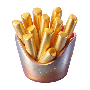 stunning abstract French Fries Potato Side Dish Isolated for Fast Food Menus png