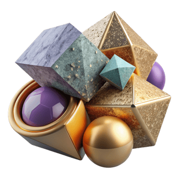 serene vintage Geometric Shapes Math Concepts Isolated for Geometry high quality png