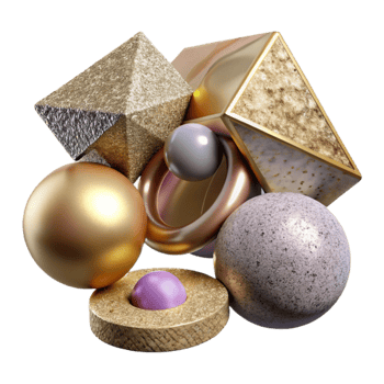 serene artistic Geometric Vr Shapes Isolated for Abstract Compositions authentic png