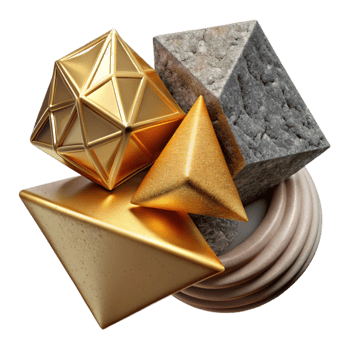 wonderful vintage Geometry Shapes Cutout for Educational Presentations authentic png
