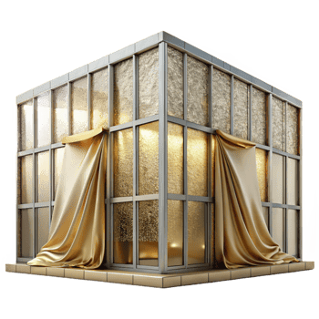 vibrant rustic Glass Facade Building Exterior Transparent png