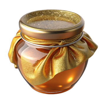 dramatic rustic Glass Jar with Honey Dipper Cutout Food Photography Asset exclusive png