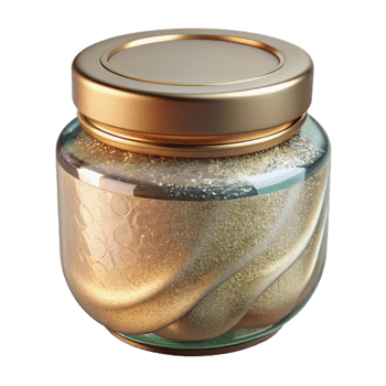 serene traditional Glass Jar with Lid Transparent Background Kitchen Decor png