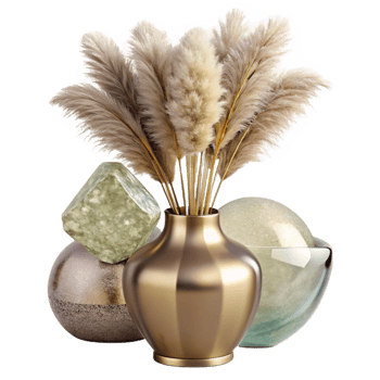extraordinary rustic Glass Vase with Pampas Grass Isolated Home Decor high quality png