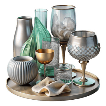 extraordinary rustic Glassware Set Transparent for Table Setting Design high resolution png