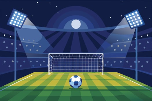Soccer Stadium at Night vector