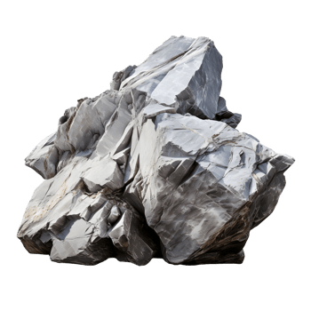 Large Rough Mineral Rock Specimen Photograph On Transparent Background png