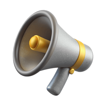 stunning classic Gray Megaphone Announcement Isolated for Promotions detailed png