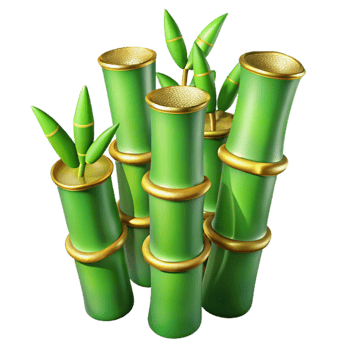 dramatic contemporary Green Bamboo Stalks Isolated for Asian Inspired Designs exclusive png