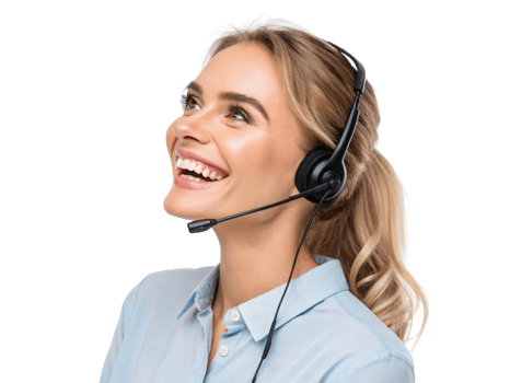 descriptionSmiling woman with headset, providing technical support, cheerful expression, professional appearance png