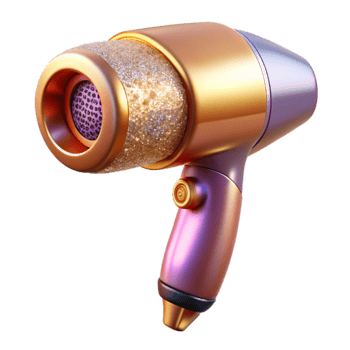 dramatic modern Hair Dryer Beauty Appliance Styling Tool Isolated for Salon Marketing professional png