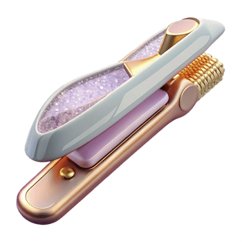 serene abstract Hair Straightener Styling Tool Ceramic Plates Cutout for Beauty Products original png