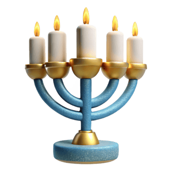 magnificent minimalist Hanukkah Menorah Candle Cutout for Jewish Holidays genuine png