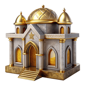 elegant creative Hanukkah Synagogue Building Isolated for Jewish Architecture professional png