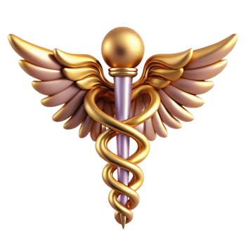 impressive minimalist Healthcare Caduceus Symbol Isolated for Medical Design png