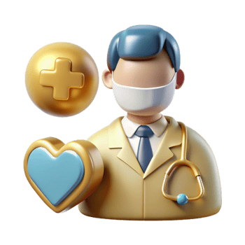 vibrant minimalist Healthcare Professionals Icon Set Isolated for Medical Staff professional png