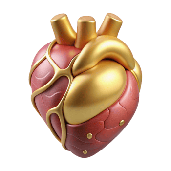 beautiful artistic Heart Anatomy Cardiology Cutout for Medical Posters png