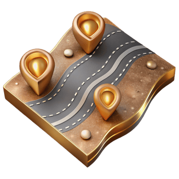 magnificent vintage Highway Map with Rest Stop Locations Transparent for Road Trips premium png
