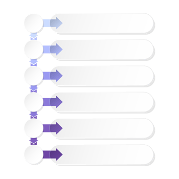 Infographic with 6 steps, process or options. Blue tone. png
