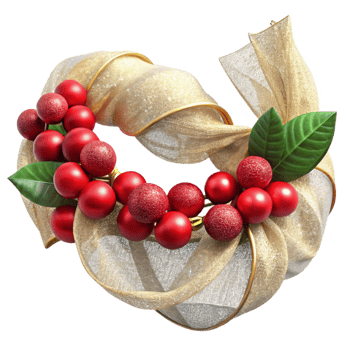 dramatic abstract Holiday Garland Red Berry Decor Transparent professional png