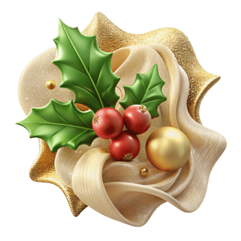 serene traditional Holly Berries Transparent Christmas Card Design high quality png