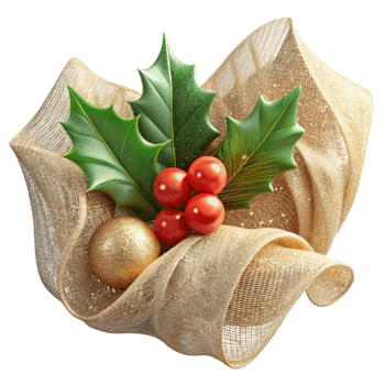 vibrant creative Holly Berries Transparent Christmas Card Design professional png