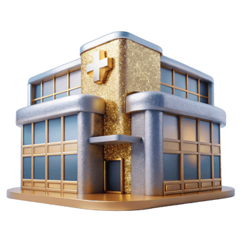 dramatic vintage Hospital Building Exterior View Transparent Architecture exclusive png