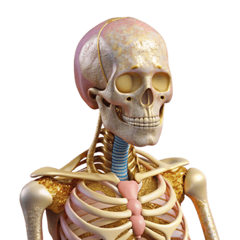 extraordinary vintage Human Anatomy Skeleton Bones Cutout Medical Study premium png