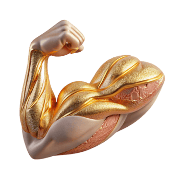 beautiful minimalist Human Arm Muscles Transparent Anatomy Chart detailed png
