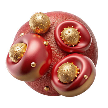 dramatic rustic Human Blood Cells Cutout Hematology Illustration detailed png